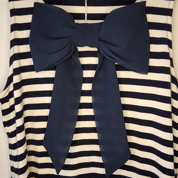 Suzy Shier Top Sleeveless XS Bow Striped - Picture 3 of 3